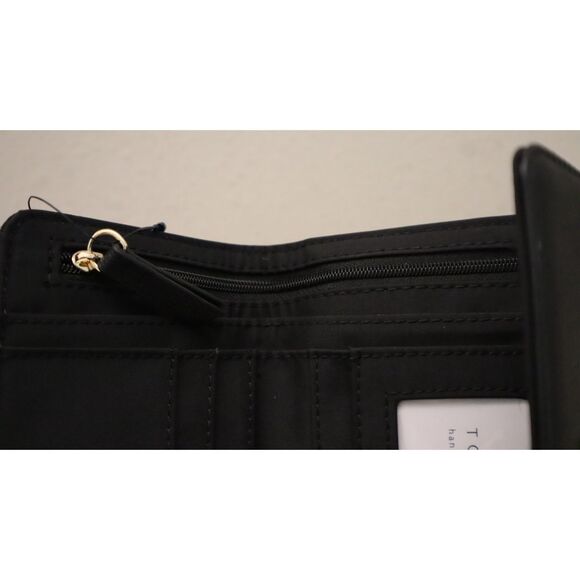 Tommy Hilfiger XW05920-973-0GJ Women's Black Polyester Tri-Fold Wallet - Picture 5 of 10